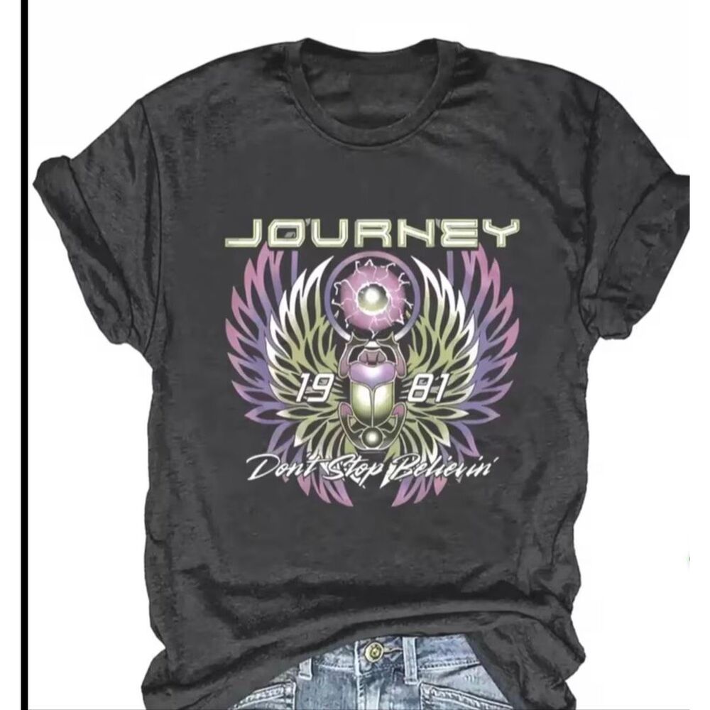 Journey Don’t Stop Believin 1981 Band Graphic Tee - Gray XL NWT